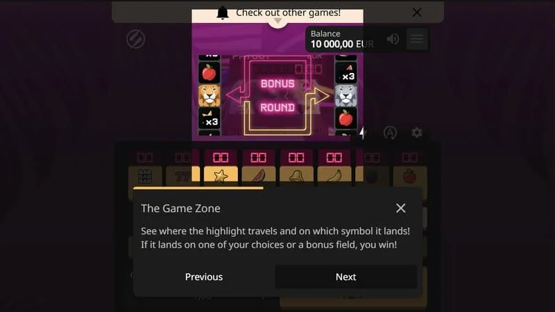 Lion Zama Fruits Bonus Spins - sakupljanje Scatter simbola i aktiviranje specijalnog režima